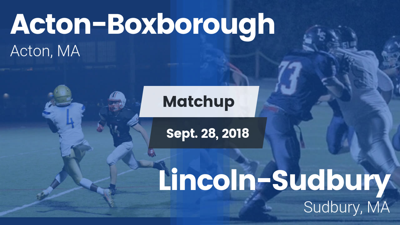 Acton Boxborough Hs Football Video Matchup Acton Boxborough Vs