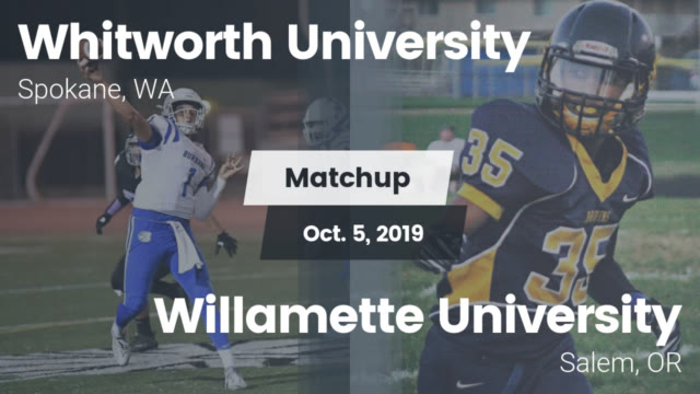 Mens Varsity Football Whitworth University Spokane Washington