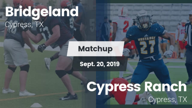 Boys Varsity Football Bridgeland High School Cypress Texas