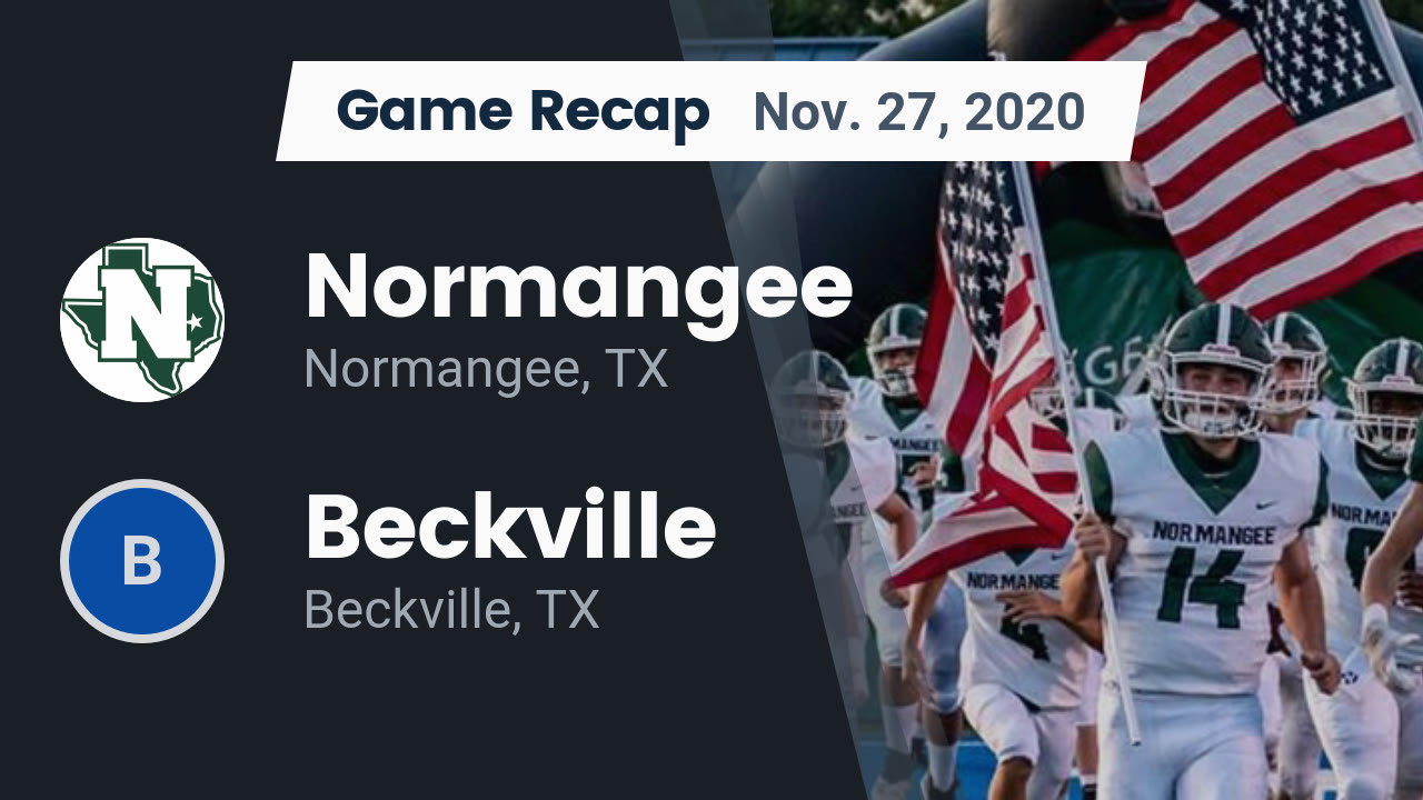 Recap Normangee vs. Beckville 2020 Normangee High highlights Hudl