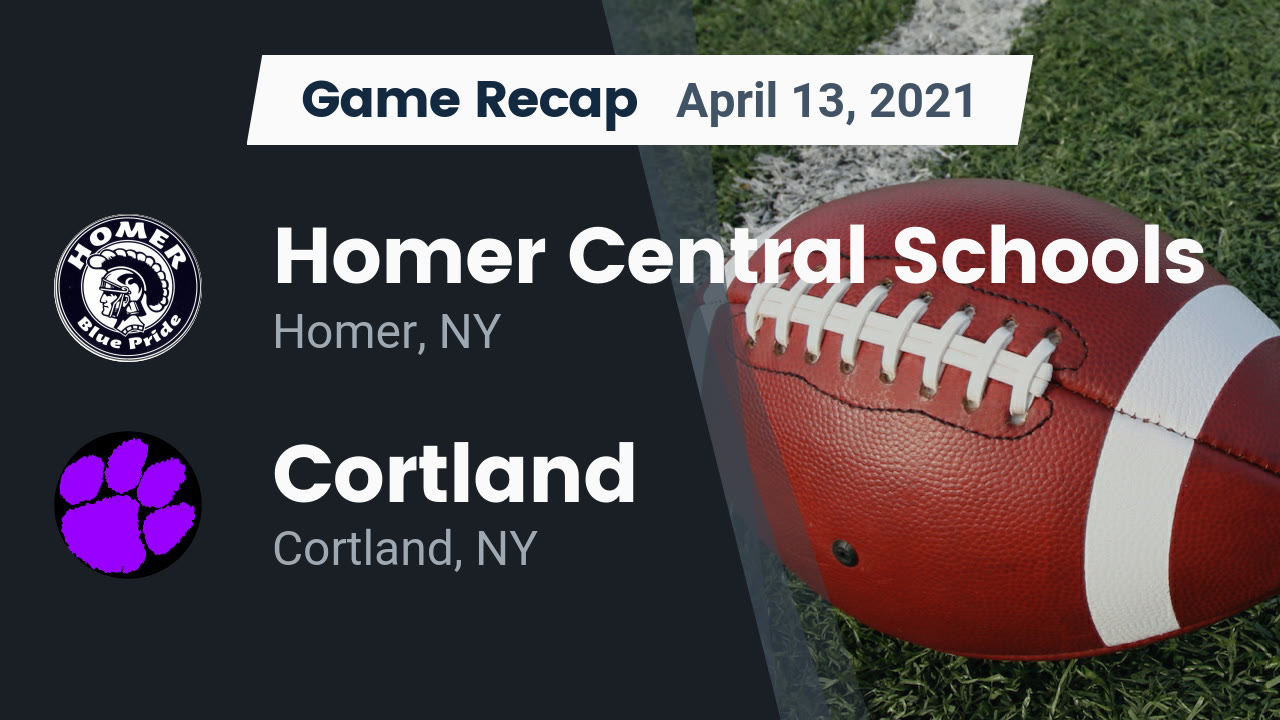 Homer HS Football Video "Recap Homer Central Schools vs. Cortland 2021