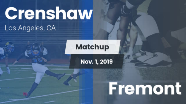Boys Varsity Football Crenshaw High School Los Angeles