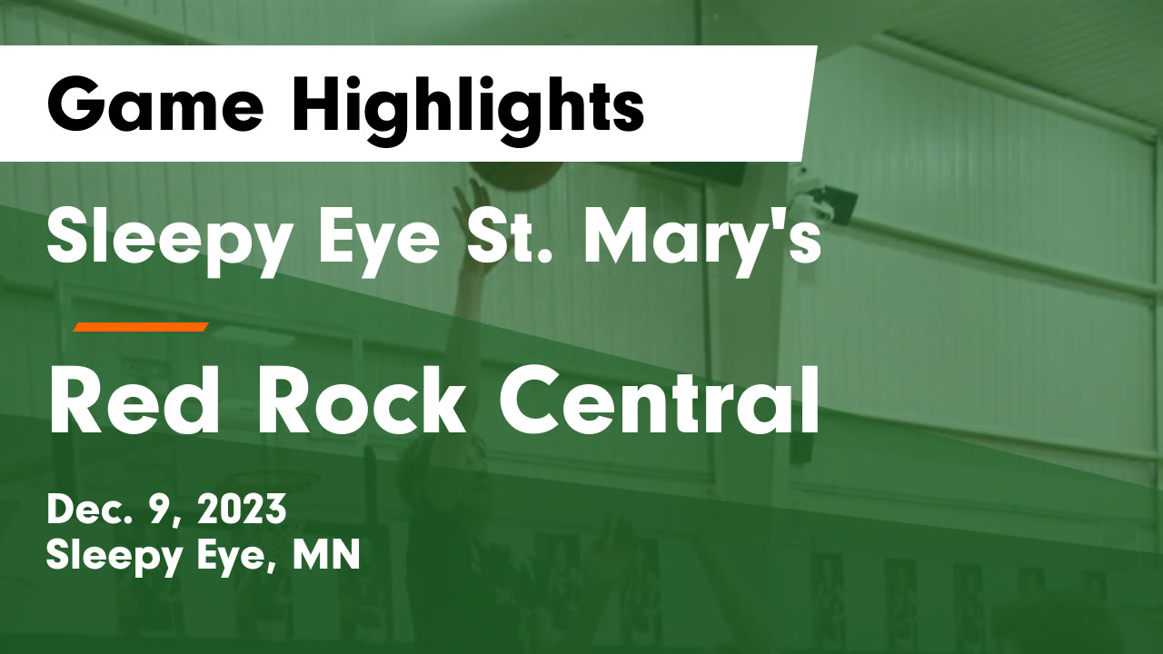 Sleepy Eye St. Mary's vs Red Rock Central Game Highlights Dec. 9