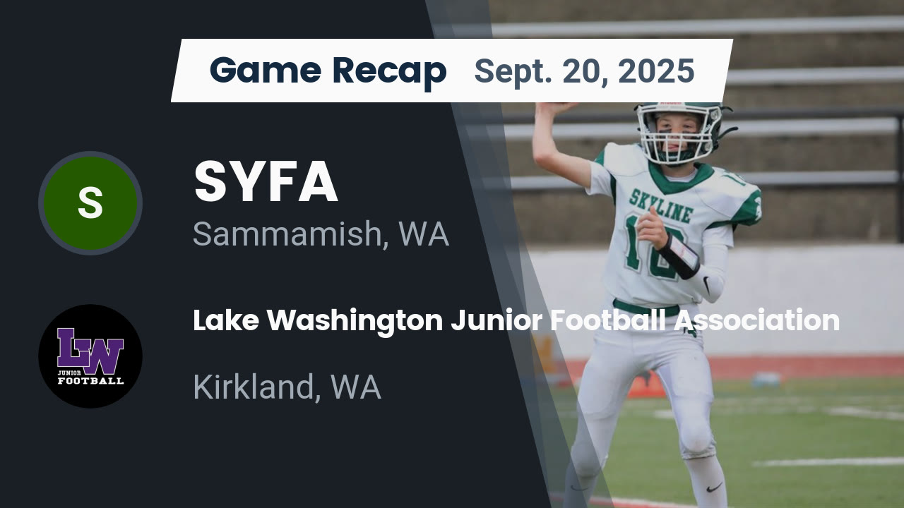 Syfa Club Roles Recap: SYFA vs. Lake Washington Junior Football Association 2025 - SYFA ...