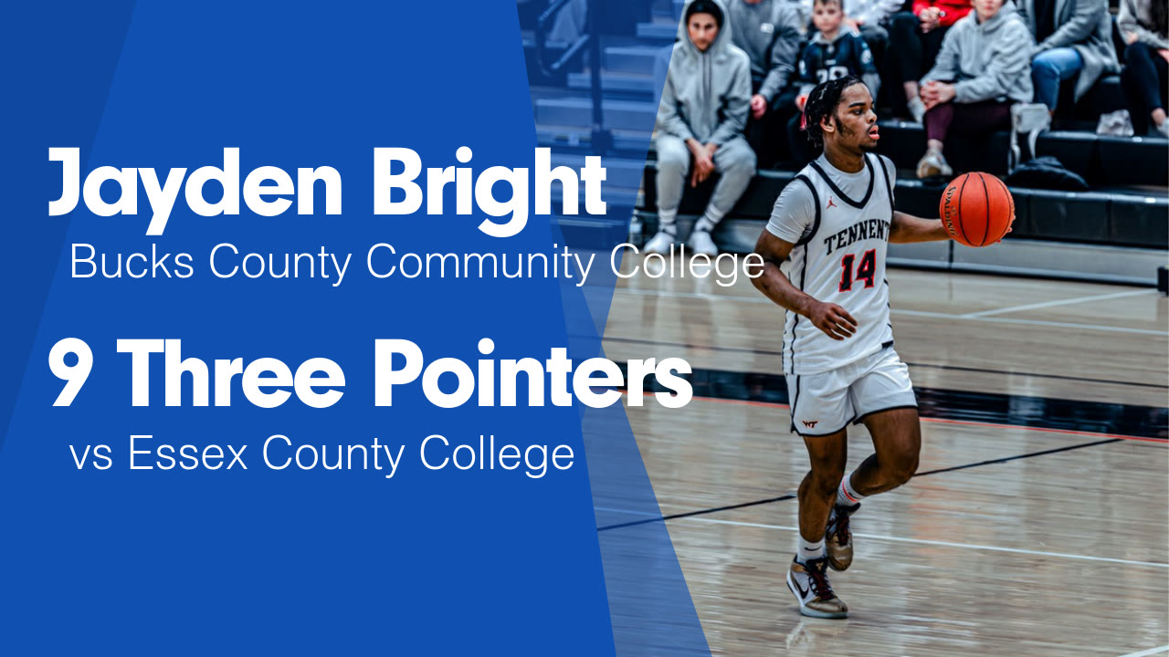 9 Three Pointers vs Essex County College - Jayden Bright highlights - Hudl