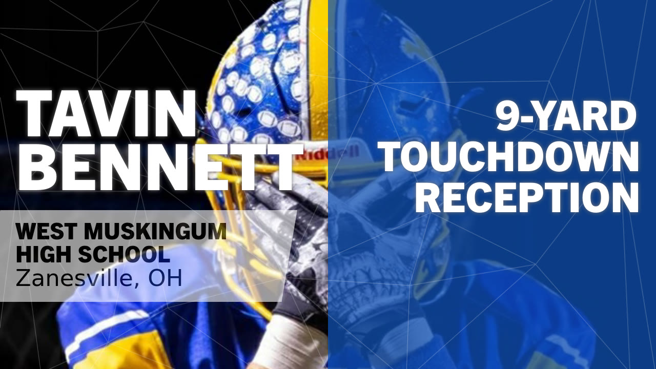 9-yard Touchdown Reception vs New Lexington - Tavin Bennett highlights ...