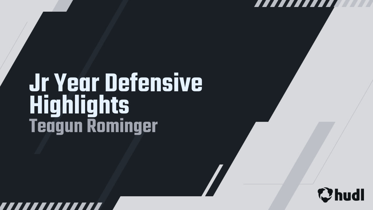 Jr Year Defensive Highlights - Teagun Rominger highlights - Hudl