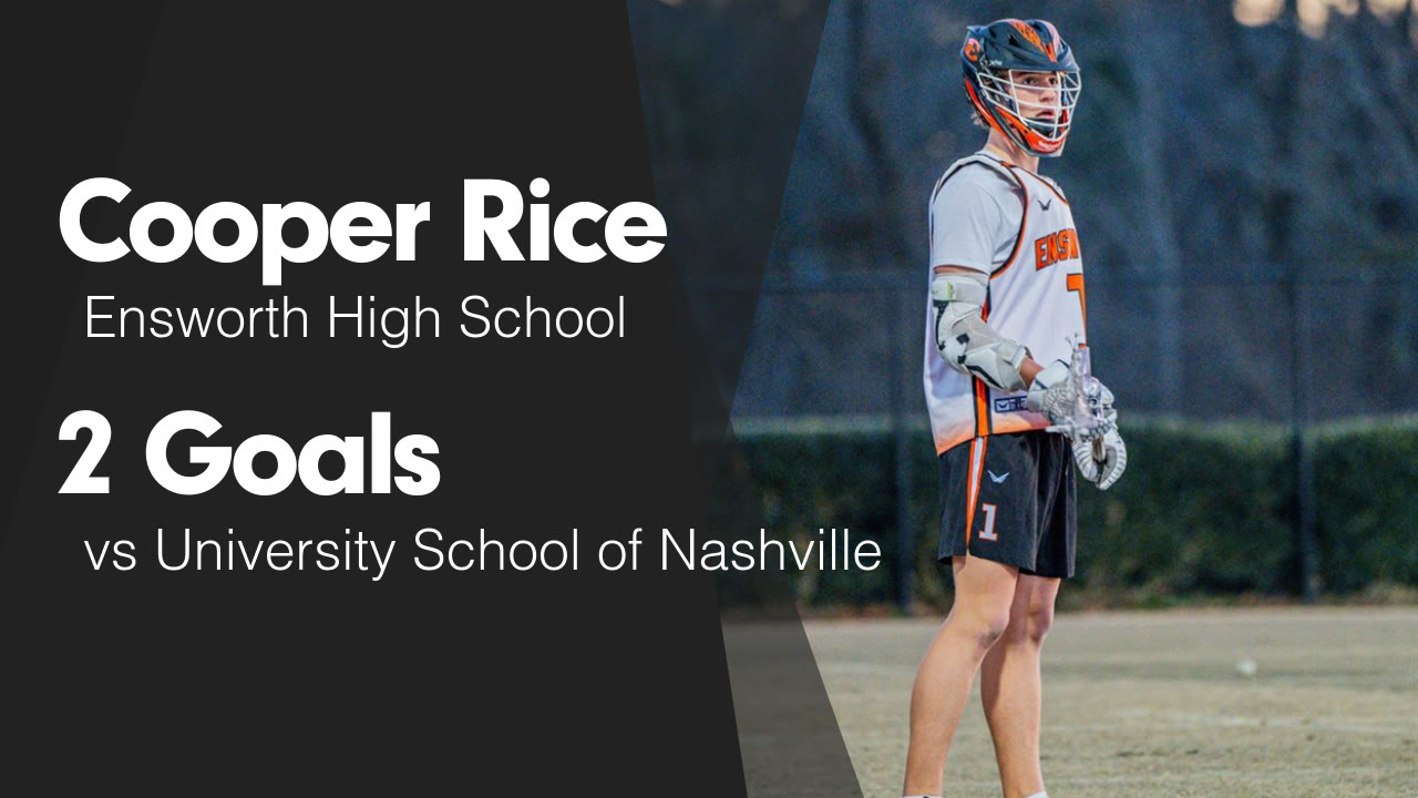 2 Goals vs University School of Nashville - Cooper Rice highlights - Hudl