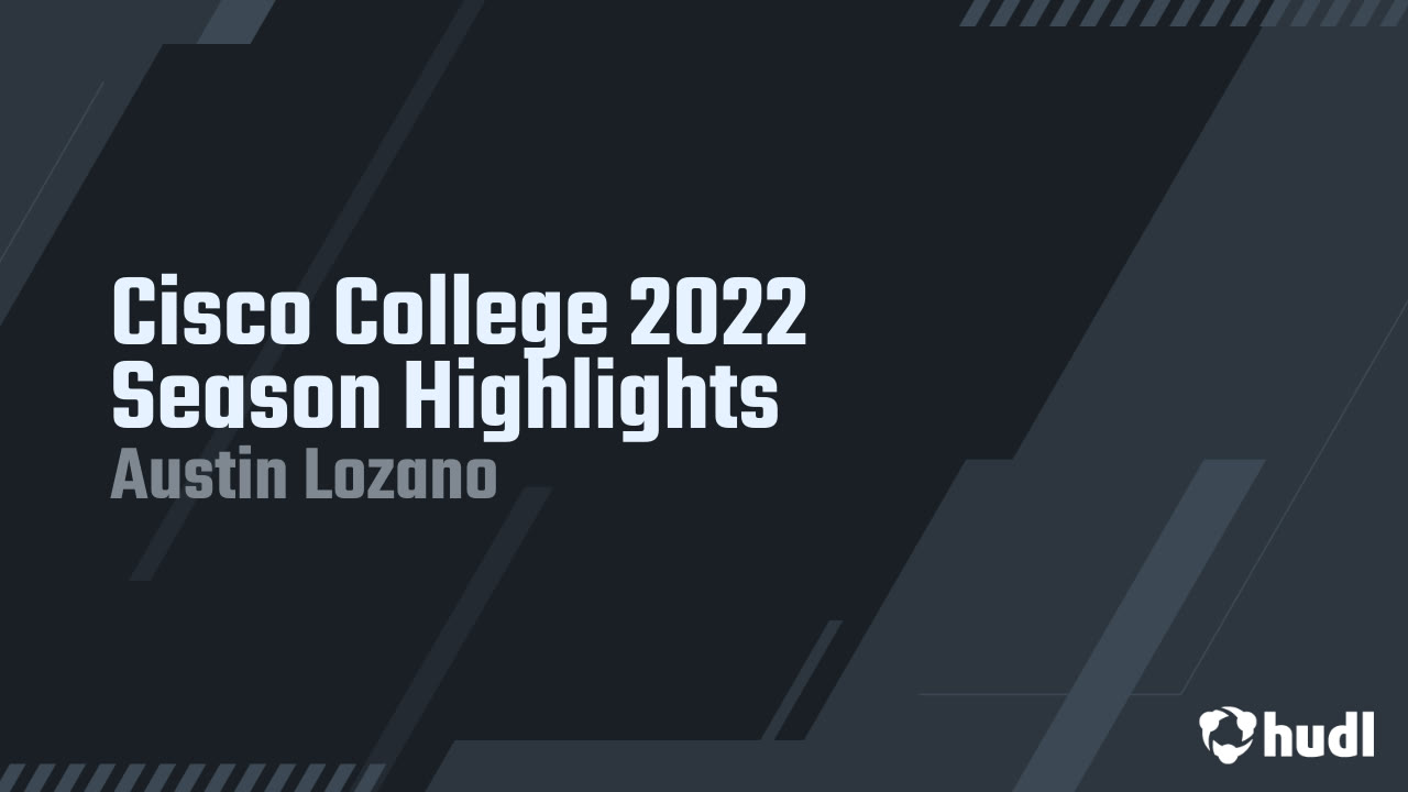 Cisco College 2022 Season Highlights Austin Lozano highlights Hudl